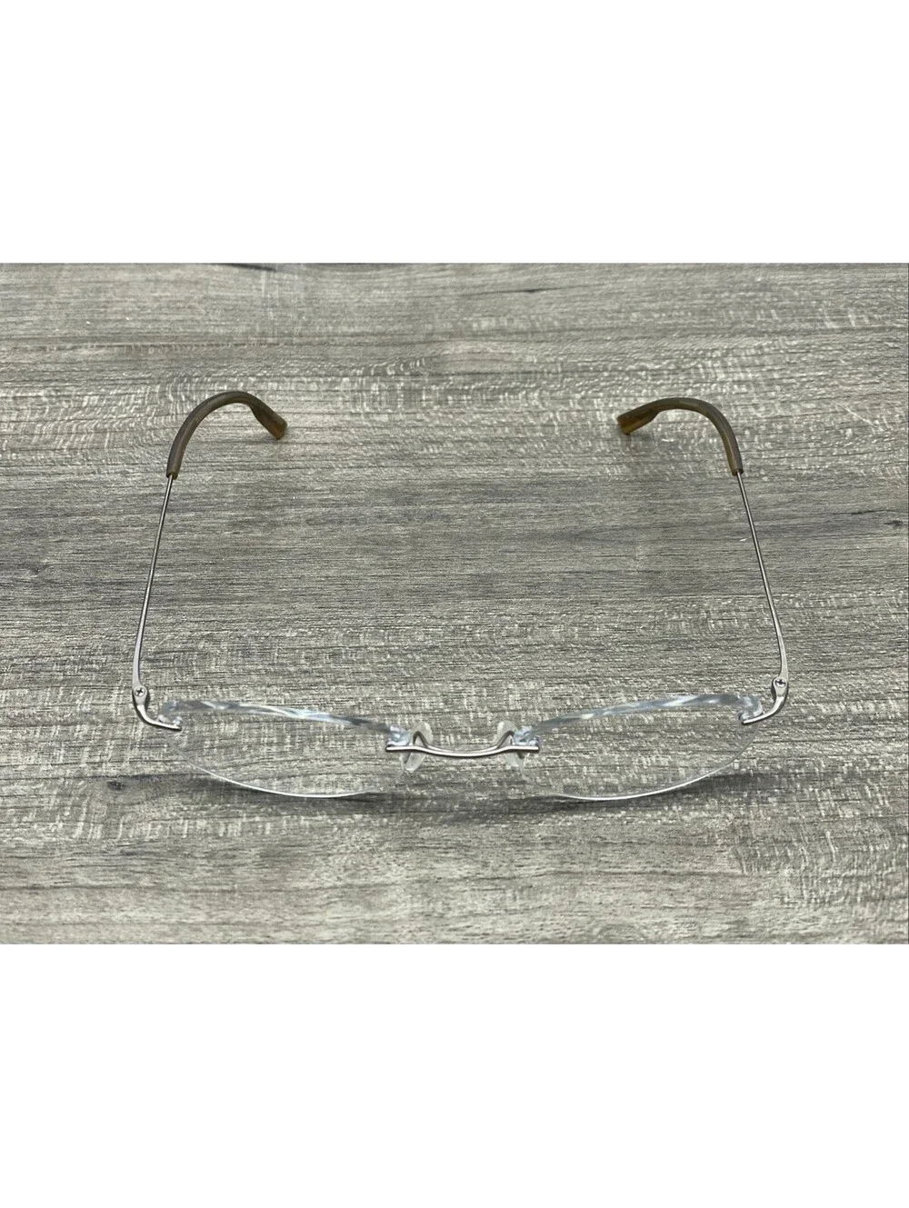 Calvin Klein 635 43 Eyeglasses Frames Silver Rimless Rim 48[]19-140 Frames Only